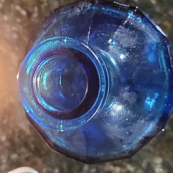 Vintage Blue Glass A. Lancaster's Indian Vegetable Jaundice Bitters Bottle by Wh - Picture 7 of 8